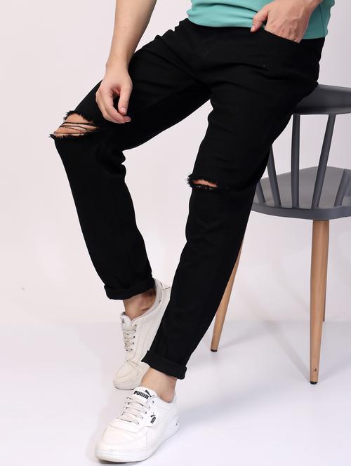 men solid mid rise slim fit jean - 21980985 - Standard Image - 0