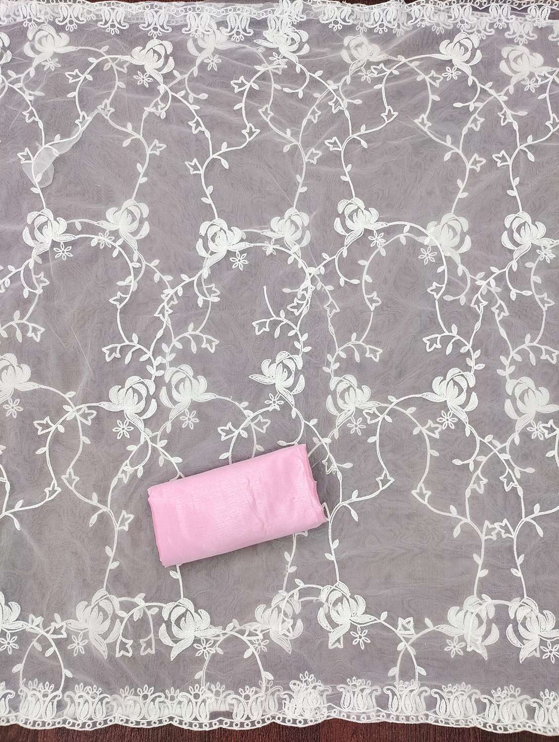 women solid with work embroidered unstitched suit set - 21981156 -  Standard Image - 2