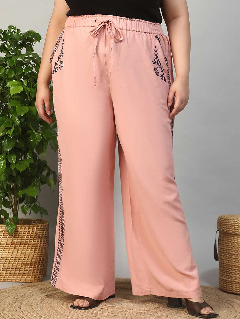 pink cotton trousers