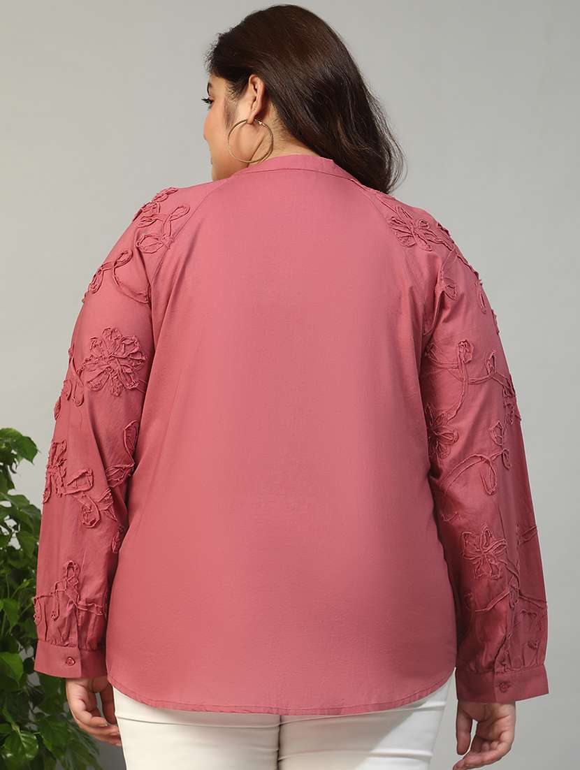 women plus size self designed long sleeve top - 21981189 -  Standard Image - 2