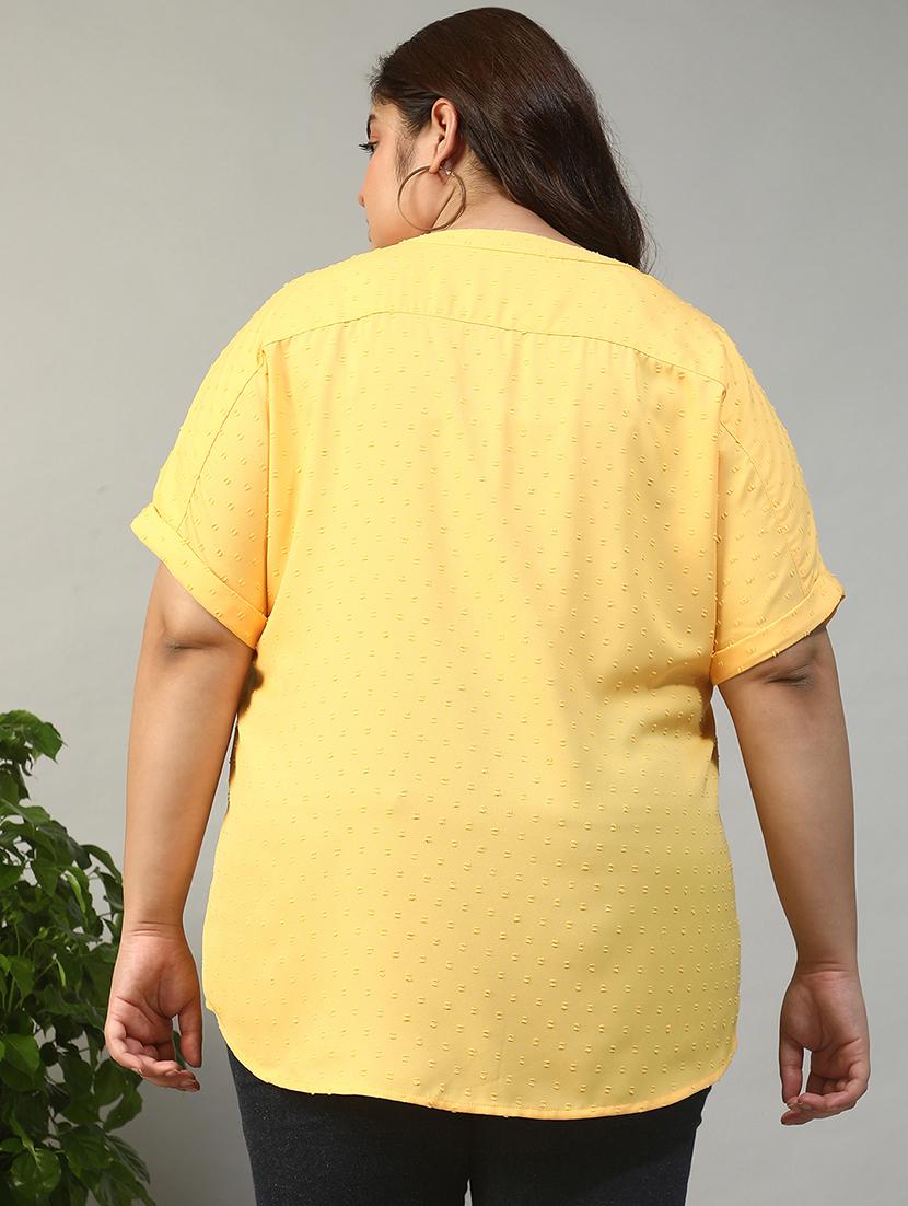 women plus size self designed short sleeve top - 21981191 - Standard Image - 2