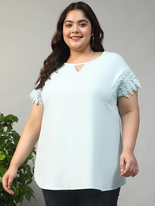 women plus size solid short sleeve top - 21981193 -  Standard Image - 0
