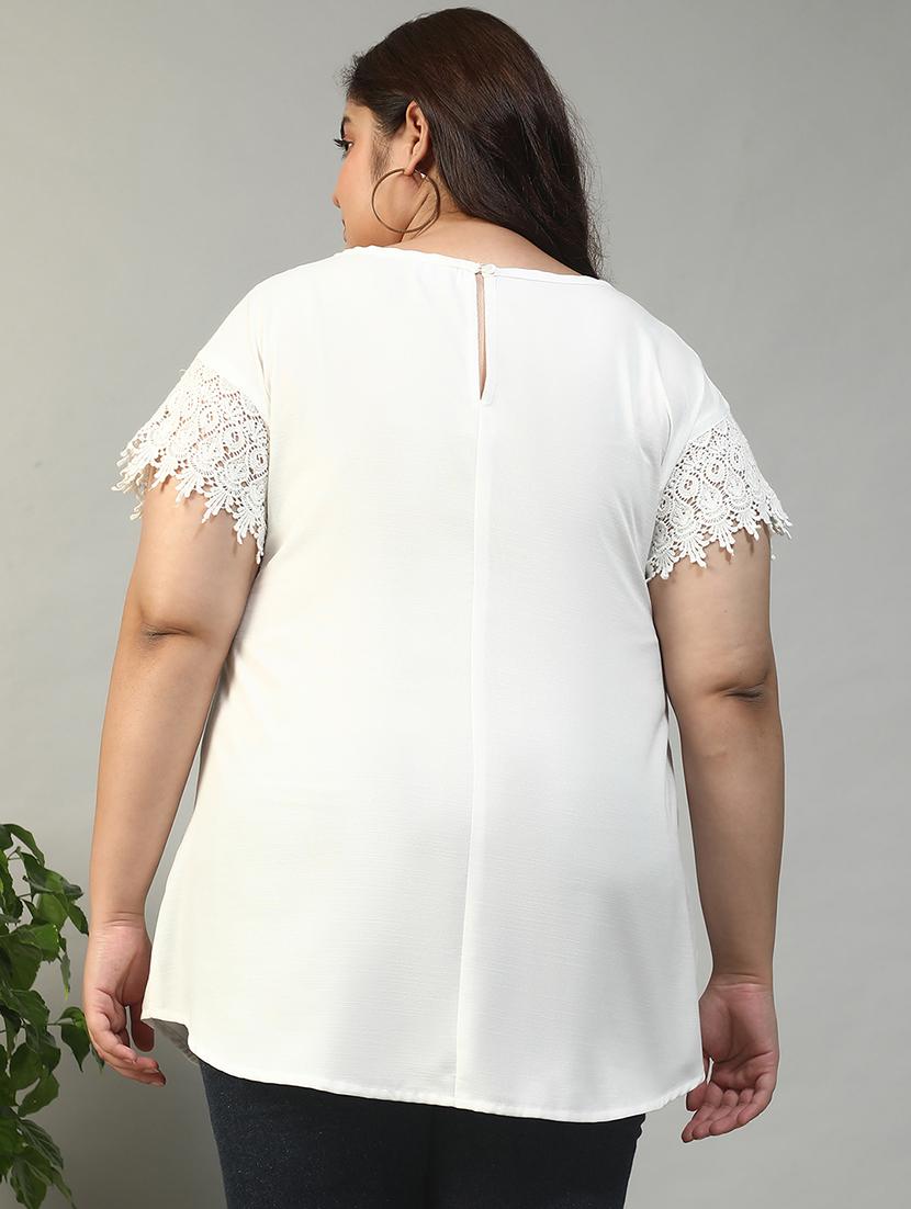 women plus size solid short sleeve top - 21981194 - Standard Image - 2