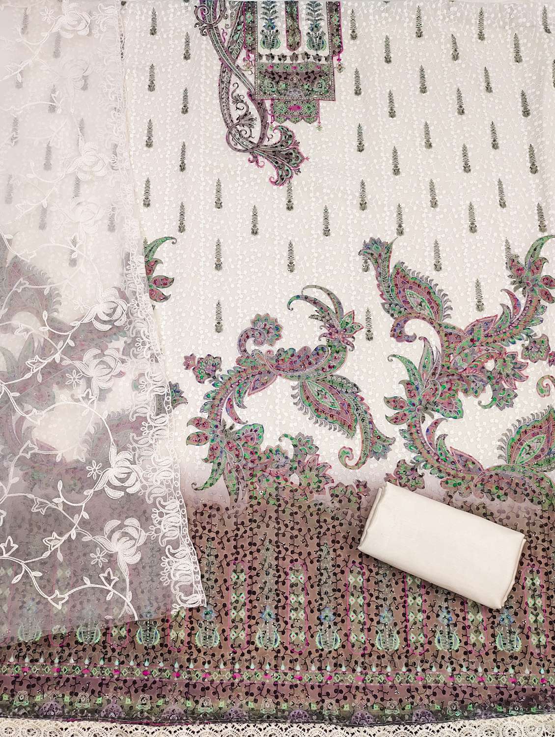 women embroidered unstitched suit set - 21981206 -  Standard Image - 2