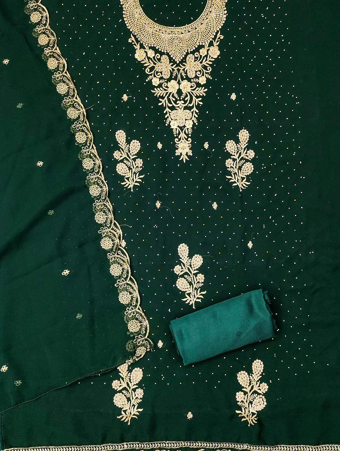 women embroidered unstitched suit set - 21981220 - Standard Image - 2
