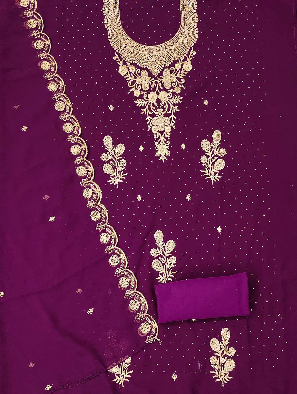 women embroidered unstitched suit set - 21981222 -  Standard Image - 2