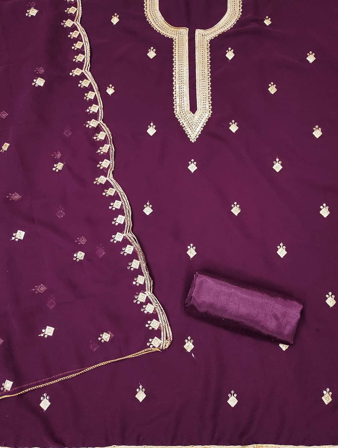 women embroidered unstitched suit set - 21981241 -  Standard Image - 2