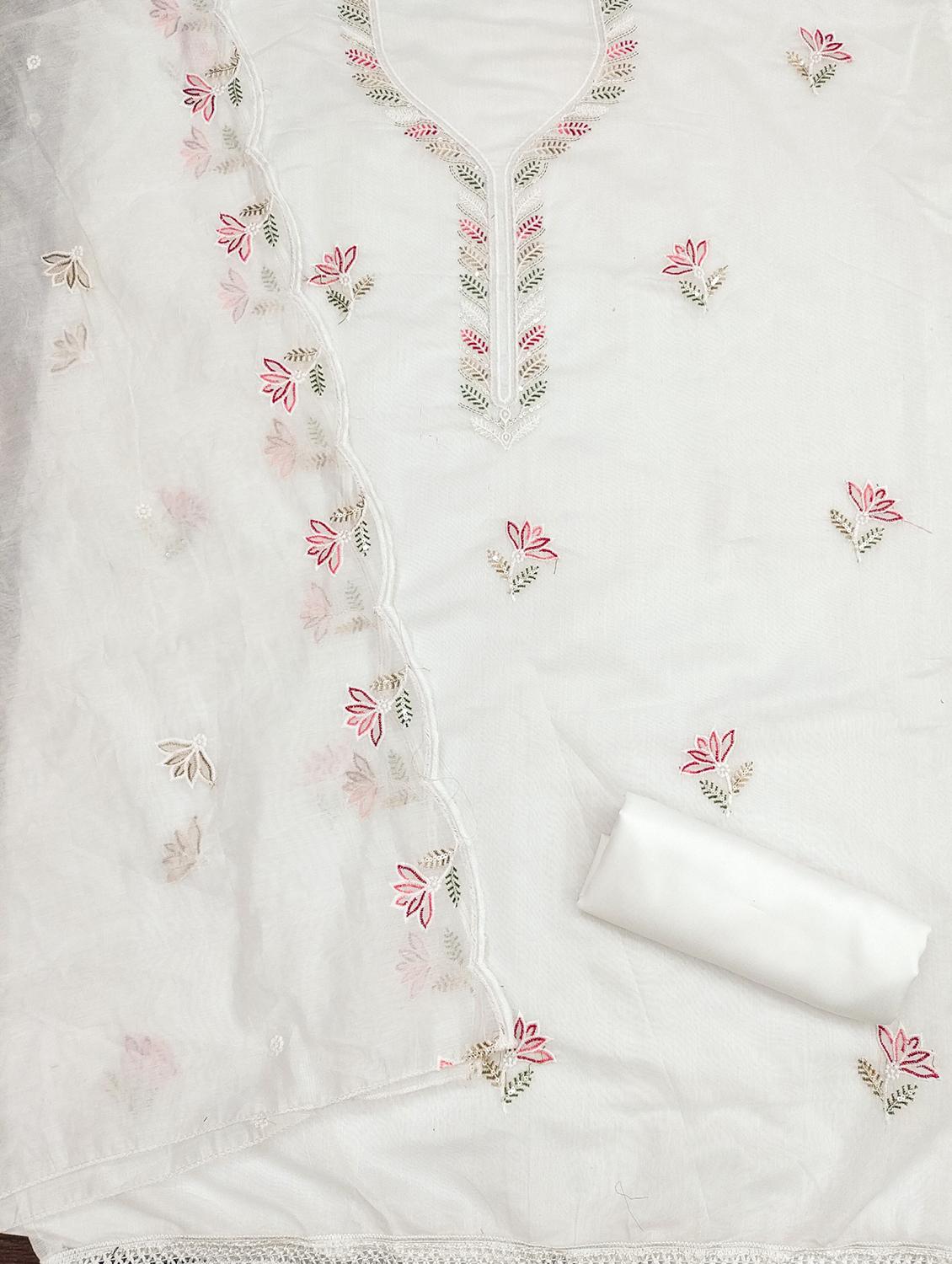 women embroidered unstitched suit set - 21981244 - Standard Image - 2
