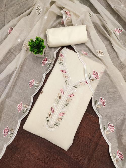 women embroidered unstitched suit set - 21981249 - Standard Image - 0