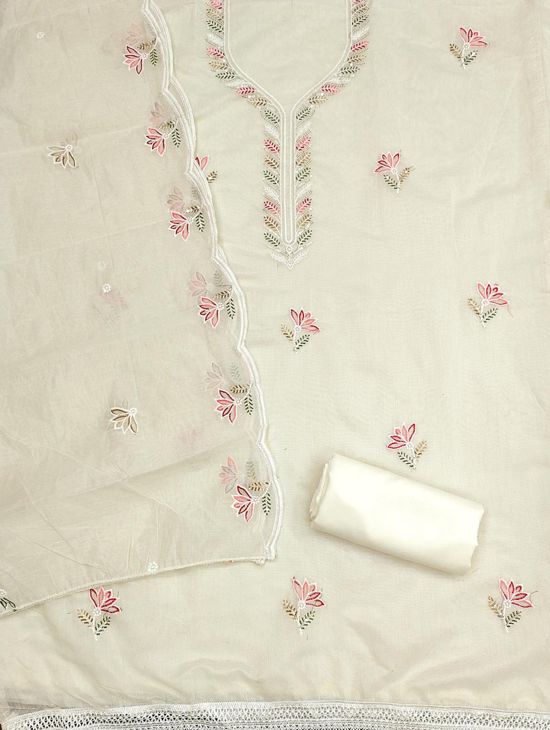 women embroidered unstitched suit set - 21981249 - Standard Image - 2