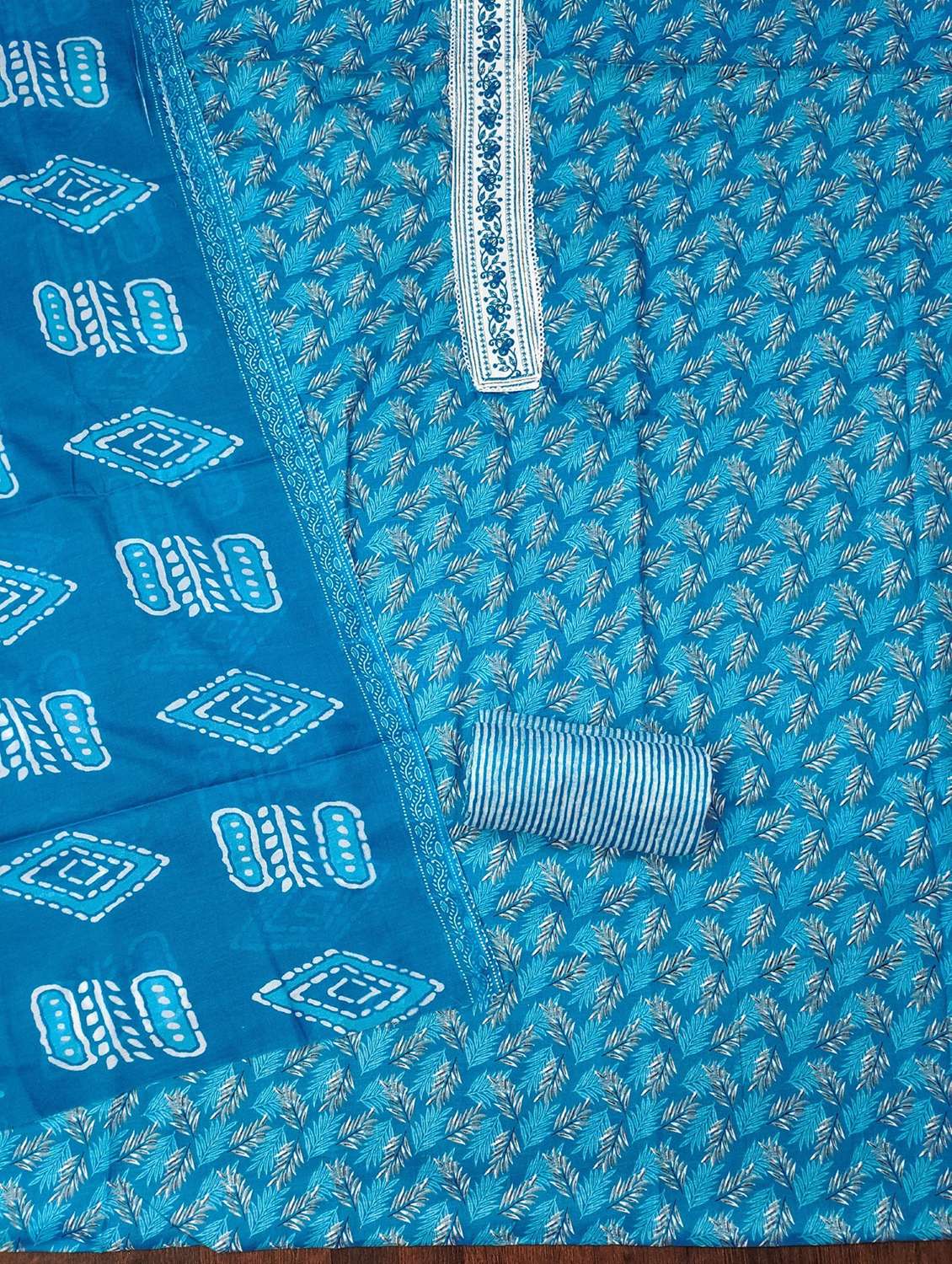 women printed with embroidered work unstitched suit set - 21981261 -  Standard Image - 2