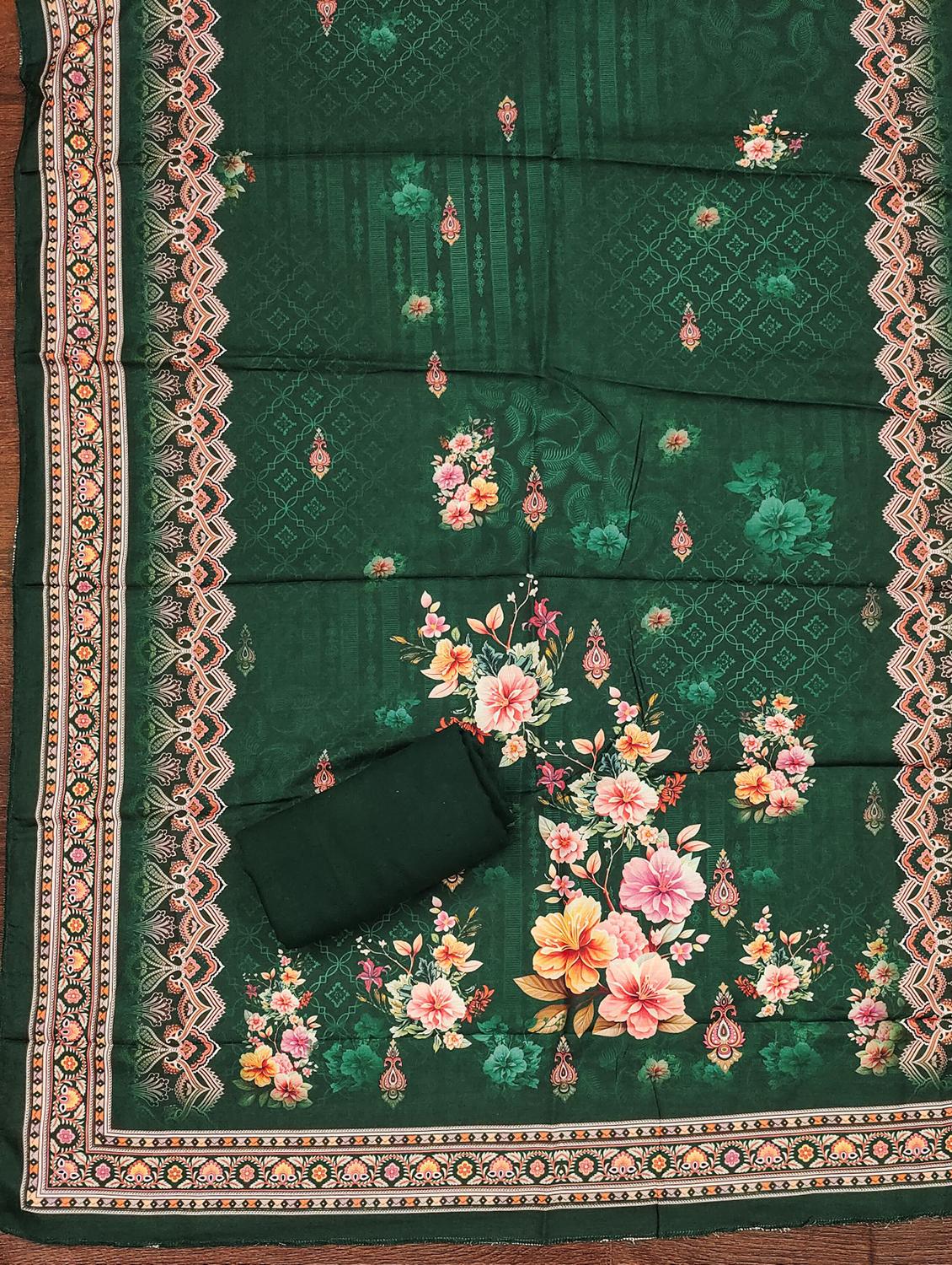 women floral print unstitched suit set - 21981293 - Standard Image - 2