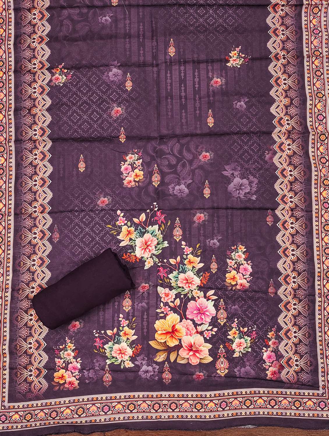 women floral print unstitched suit set - 21981294 -  Standard Image - 2