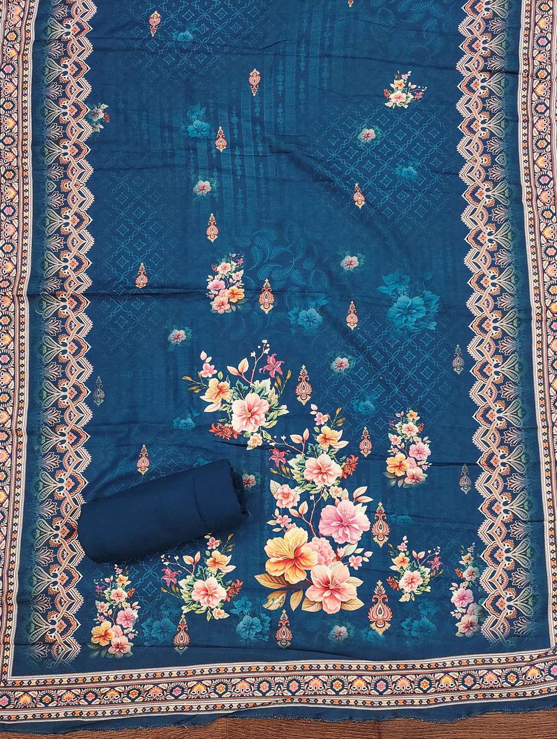 women floral print unstitched suit set - 21981296 -  Standard Image - 2