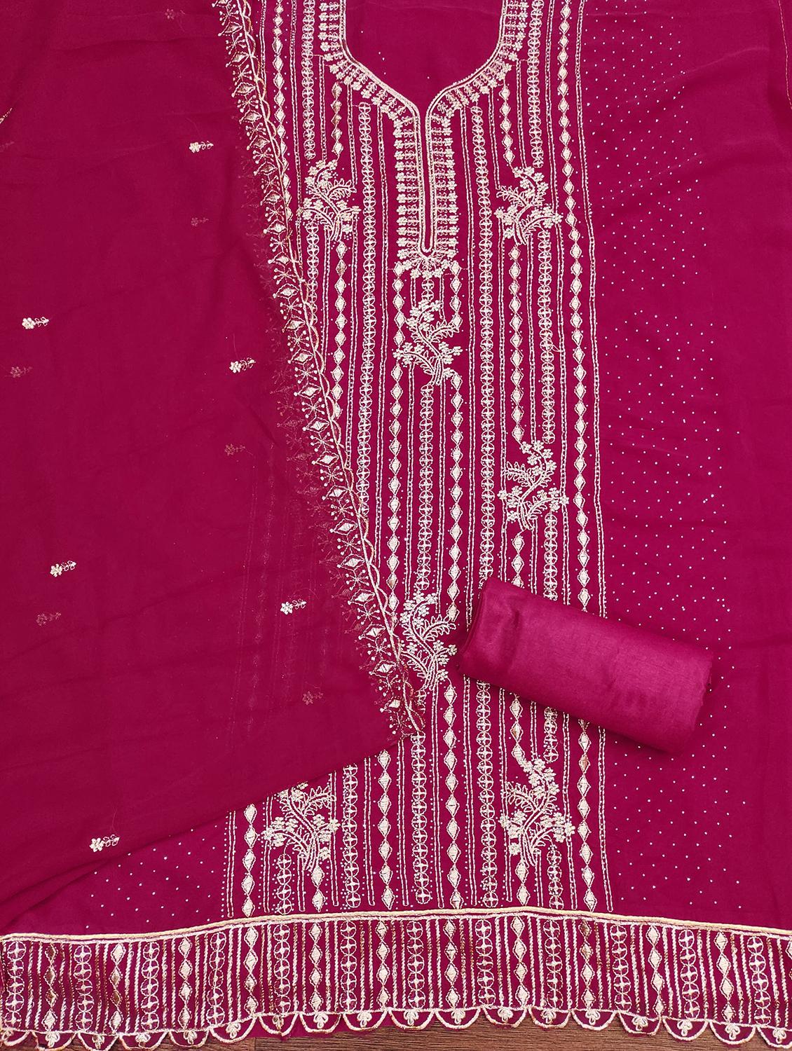 women embroidered unstitched suit set - 21981317 - Standard Image - 2