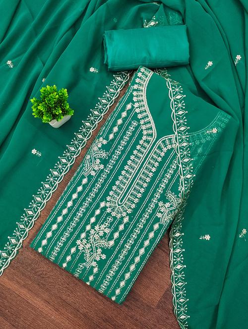 women embroidered unstitched suit set - 21981318 -  Standard Image - 0