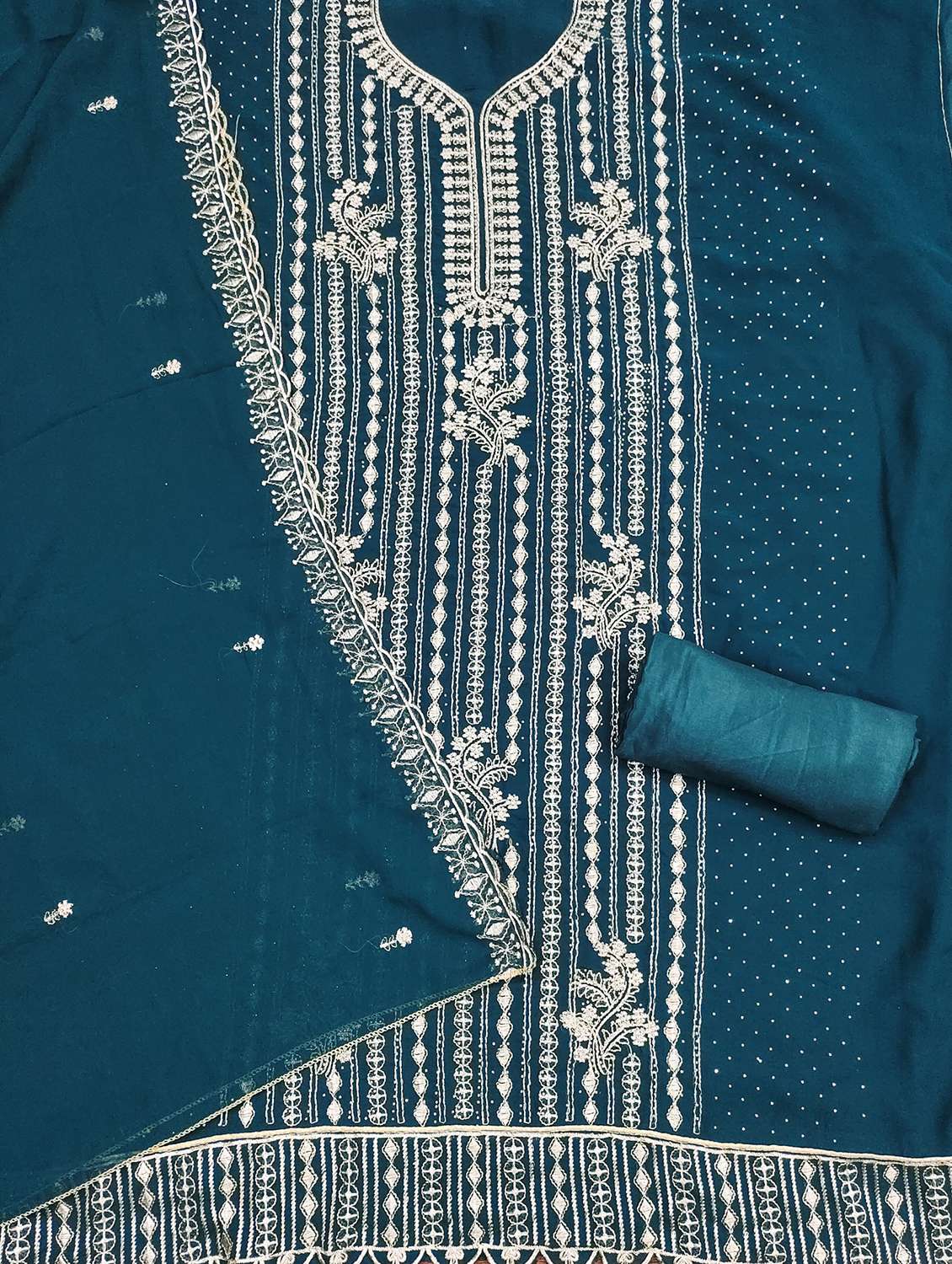 women embroidered unstitched suit set - 21981320 -  Standard Image - 2