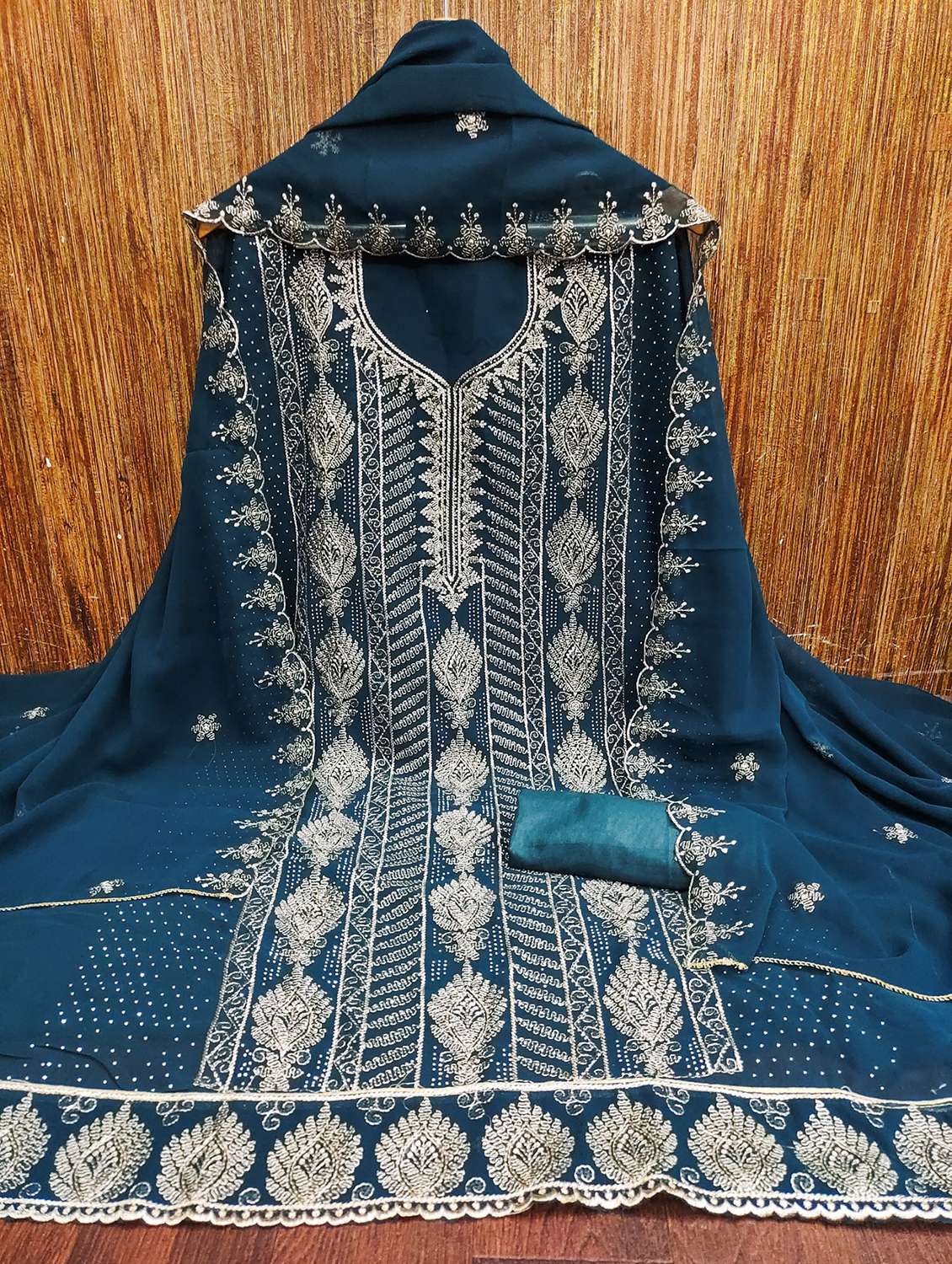 women embroidered unstitched suit set - 21981323 -  Standard Image - 2