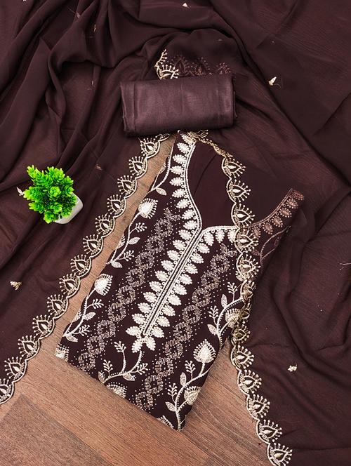 women embroidered unstitched suit set - 21981325 -  Standard Image - 0