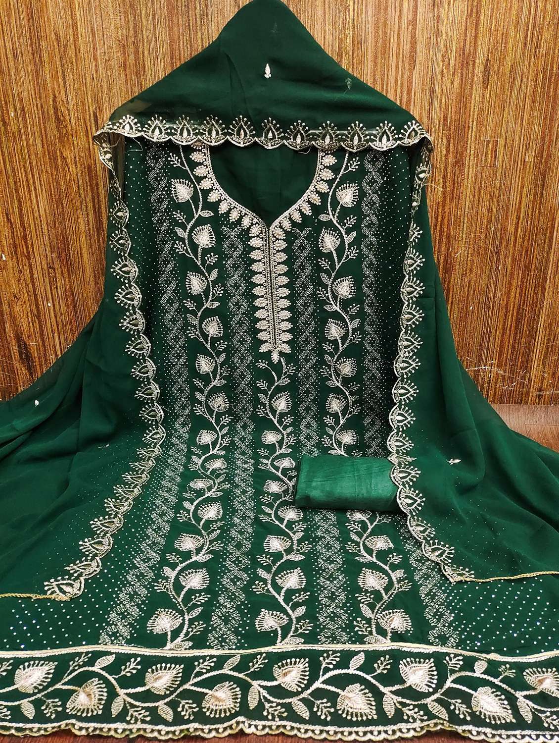 women embroidered unstitched suit set - 21981326 -  Standard Image - 2