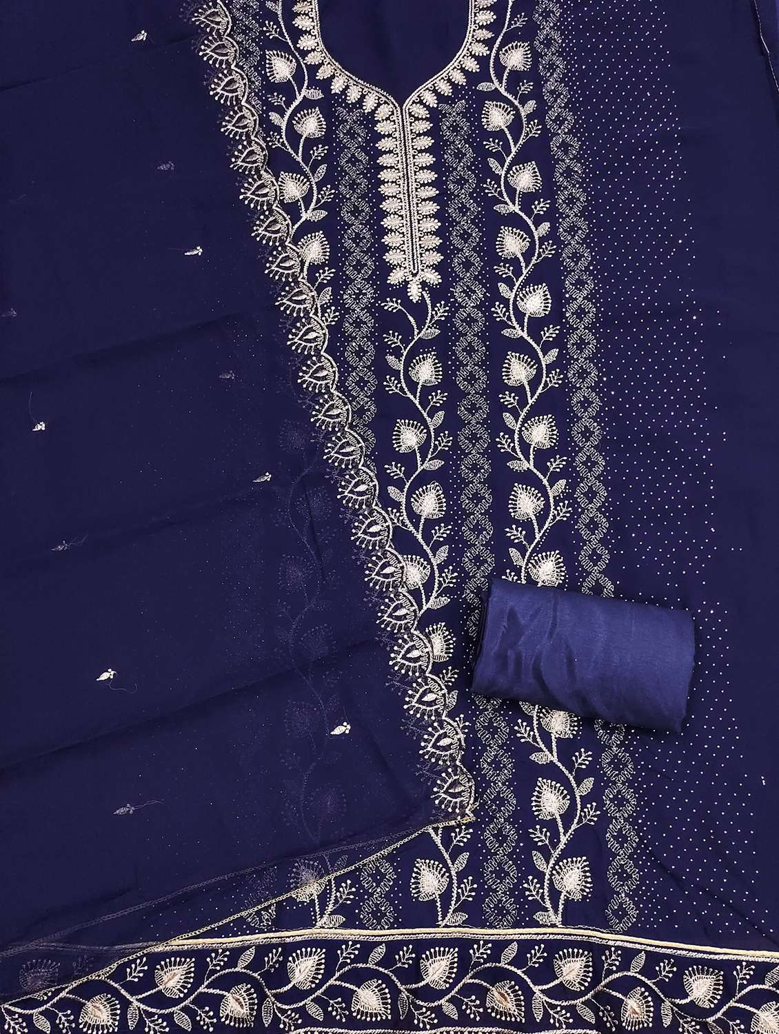 women embroidered unstitched suit set - 21981328 -  Standard Image - 2