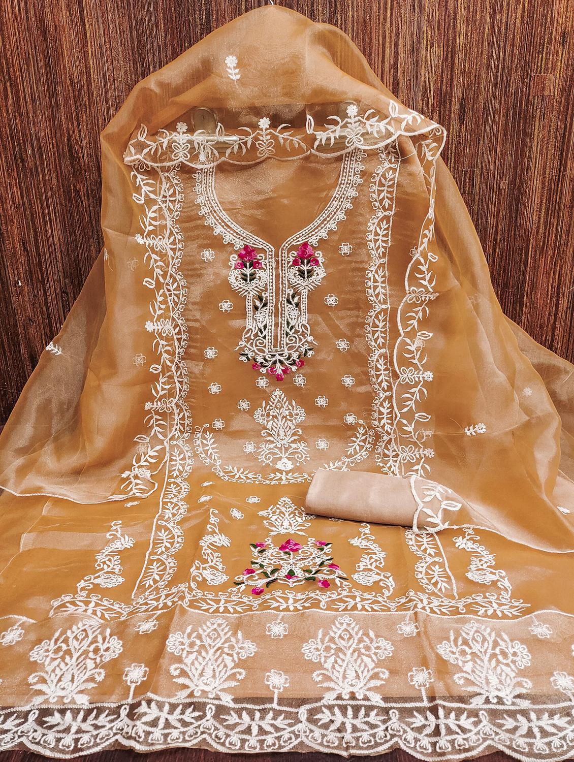 women embroidered unstitched suit set - 21981414 - Standard Image - 2