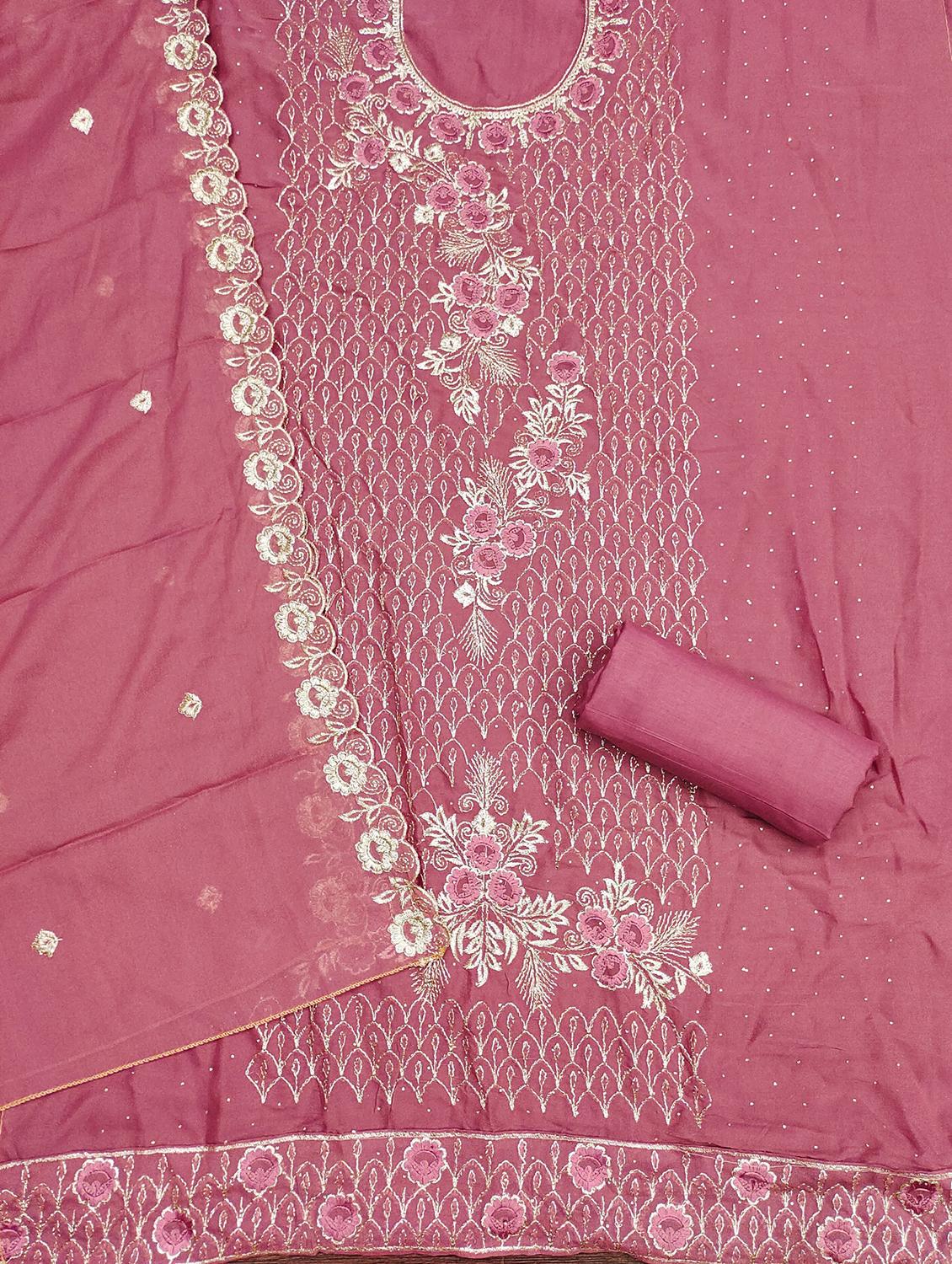 women embroidered unstitched suit set - 21981421 - Standard Image - 2