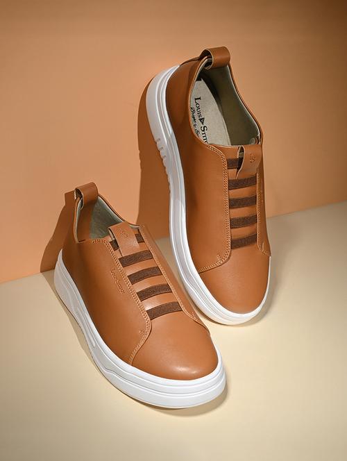 men solid brown slip on sneaker - 21981508 -  Standard Image - 0