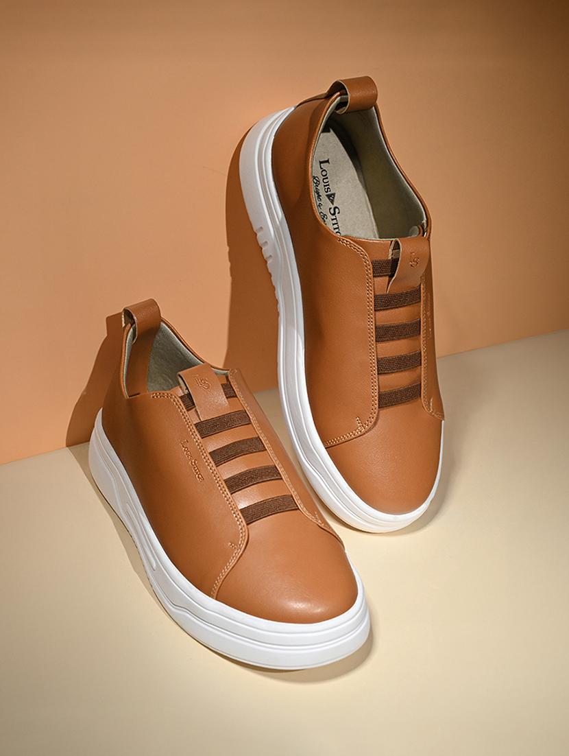 men solid brown slip on sneaker - 21981508 -  Zoom Image - 0