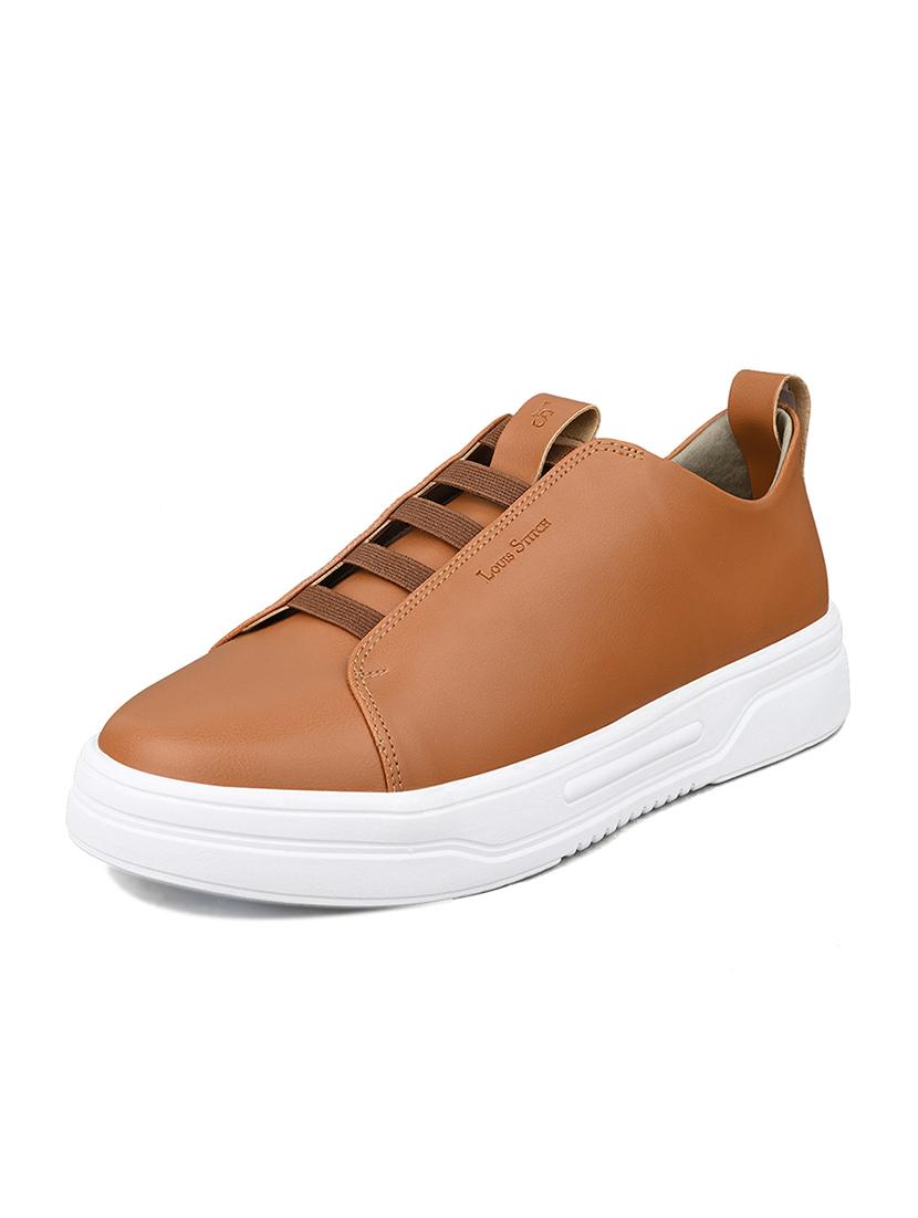 men solid brown slip on sneaker - 21981508 - Standard Image - 2