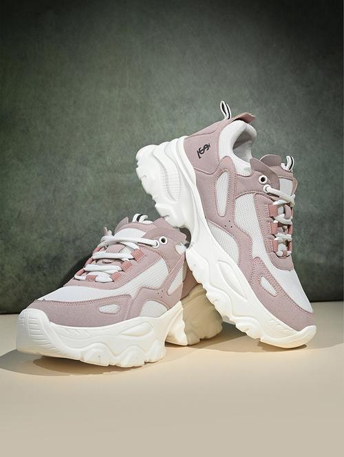women pink lace-up sneaker - 21981510 - Standard Image - 0
