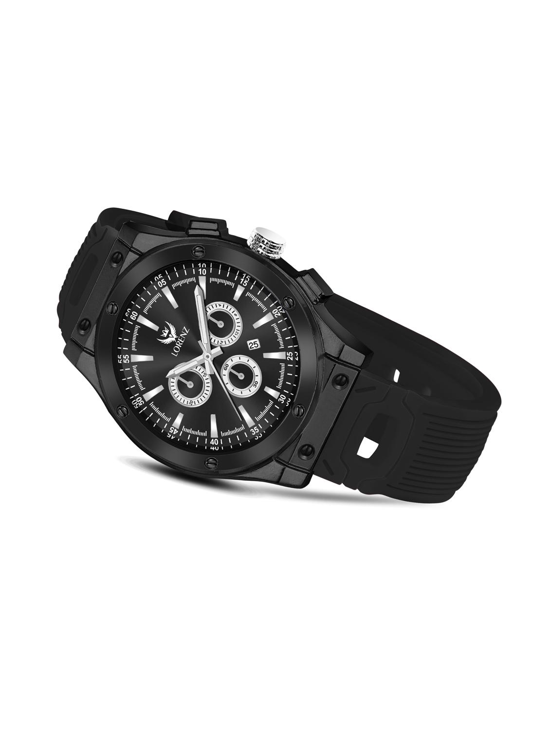 men's black dial sporty casual watch - 21981557 - Standard Image - 2