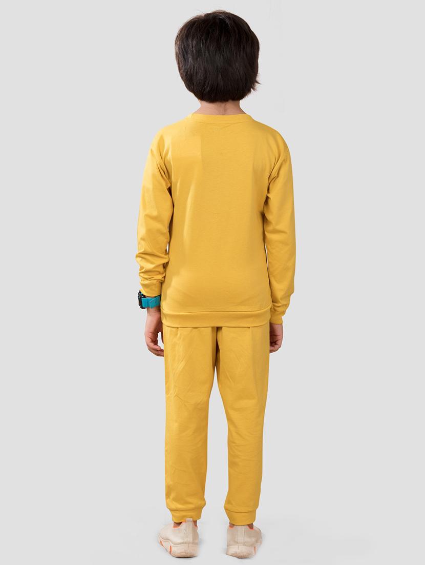 boys yellow printed long sleeve full length set - 21981638 - Standard Image - 2
