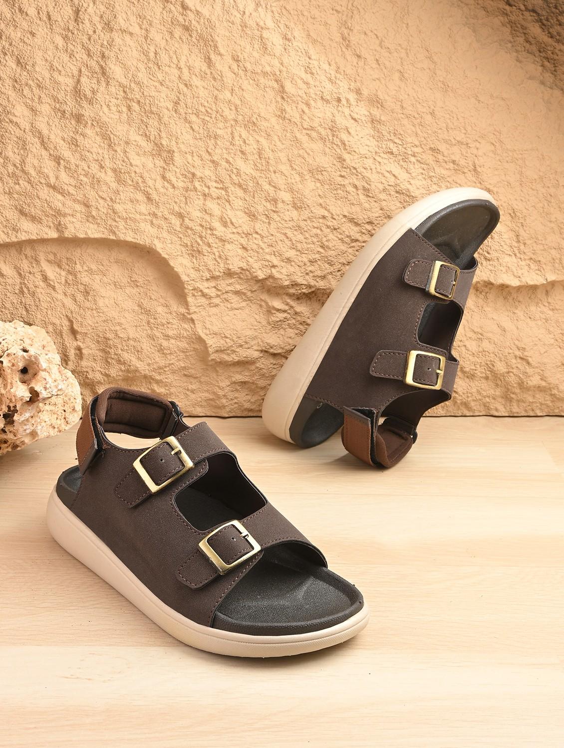 men solid back strap sandal - 21981701 -  Zoom Image - 0