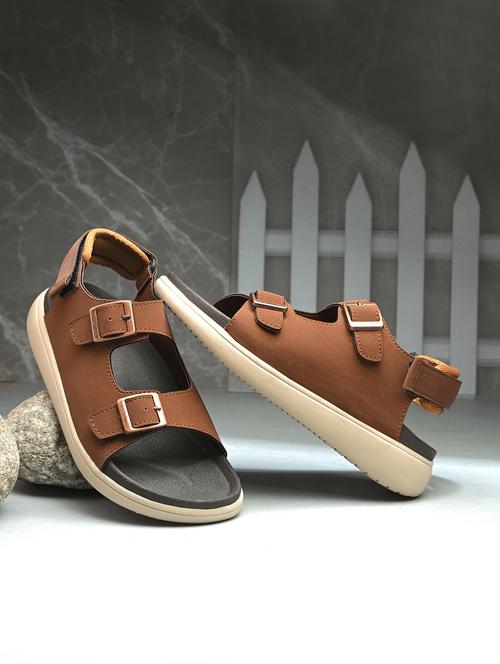 men solid back strap sandal - 21981702 -  Standard Image - 0