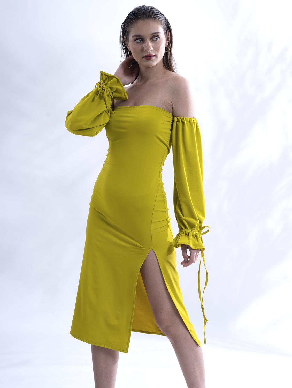 women solid off shoulder bodycon dress - 21981782 - Standard Image - 2