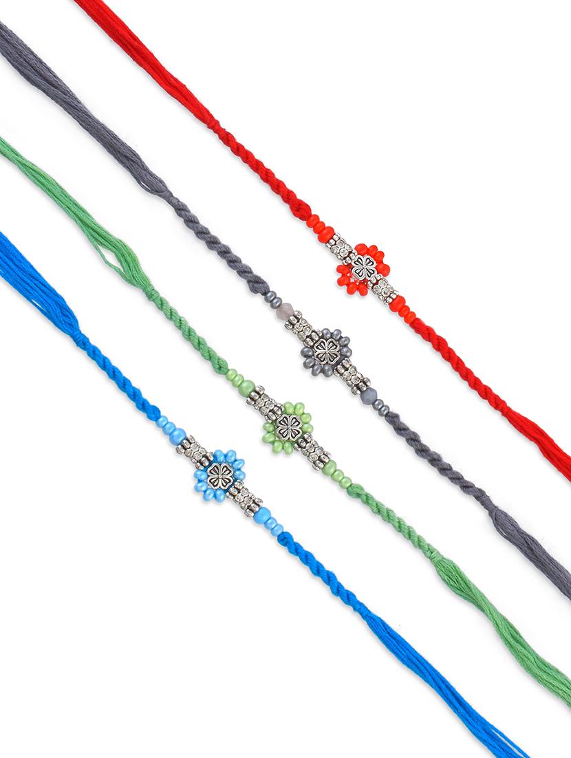 pack of 12 beaded rakhi set with roli and chawal - 21981837 - Standard Image - 2