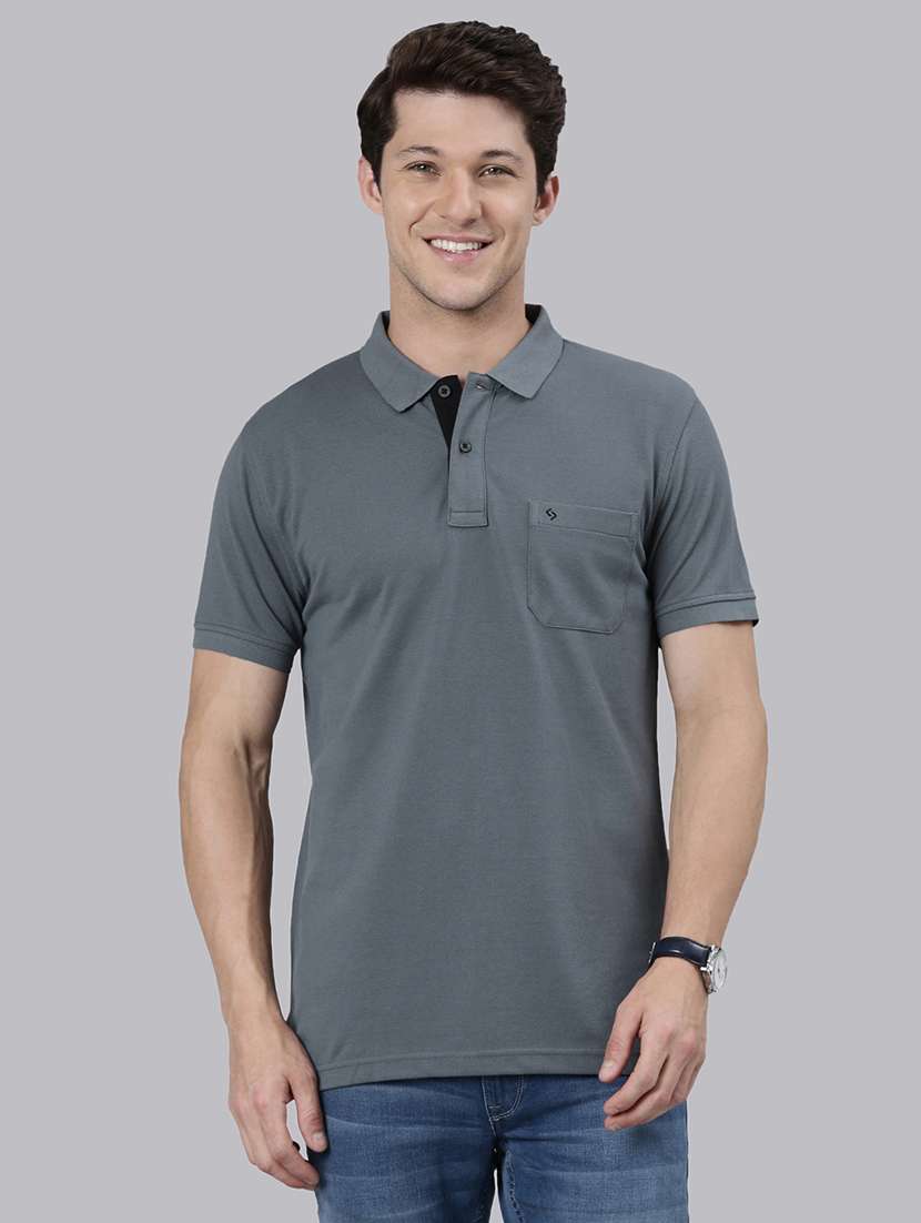 men solid short sleeve regular fit polo t-shirt