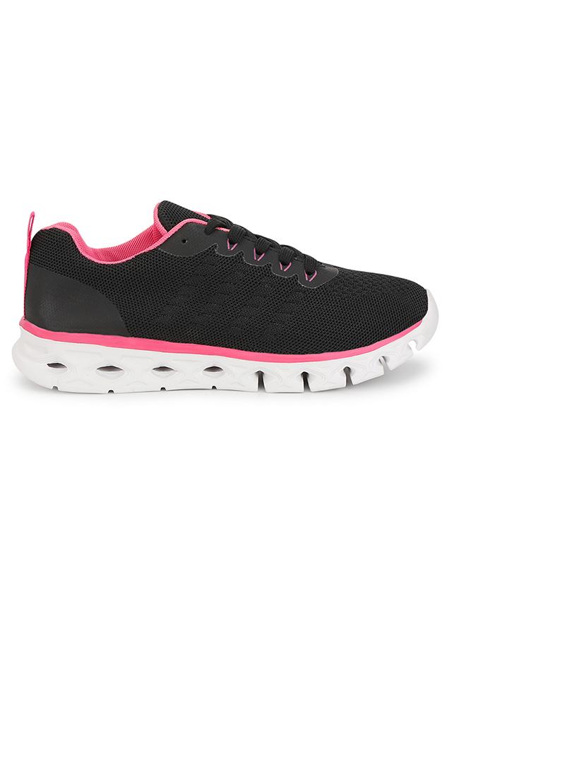 women black lace-up sports shoe - 21981876 - Standard Image - 2