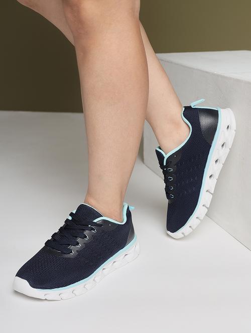 women navy blue lace-up sports shoe - 21981877 -  Standard Image - 0