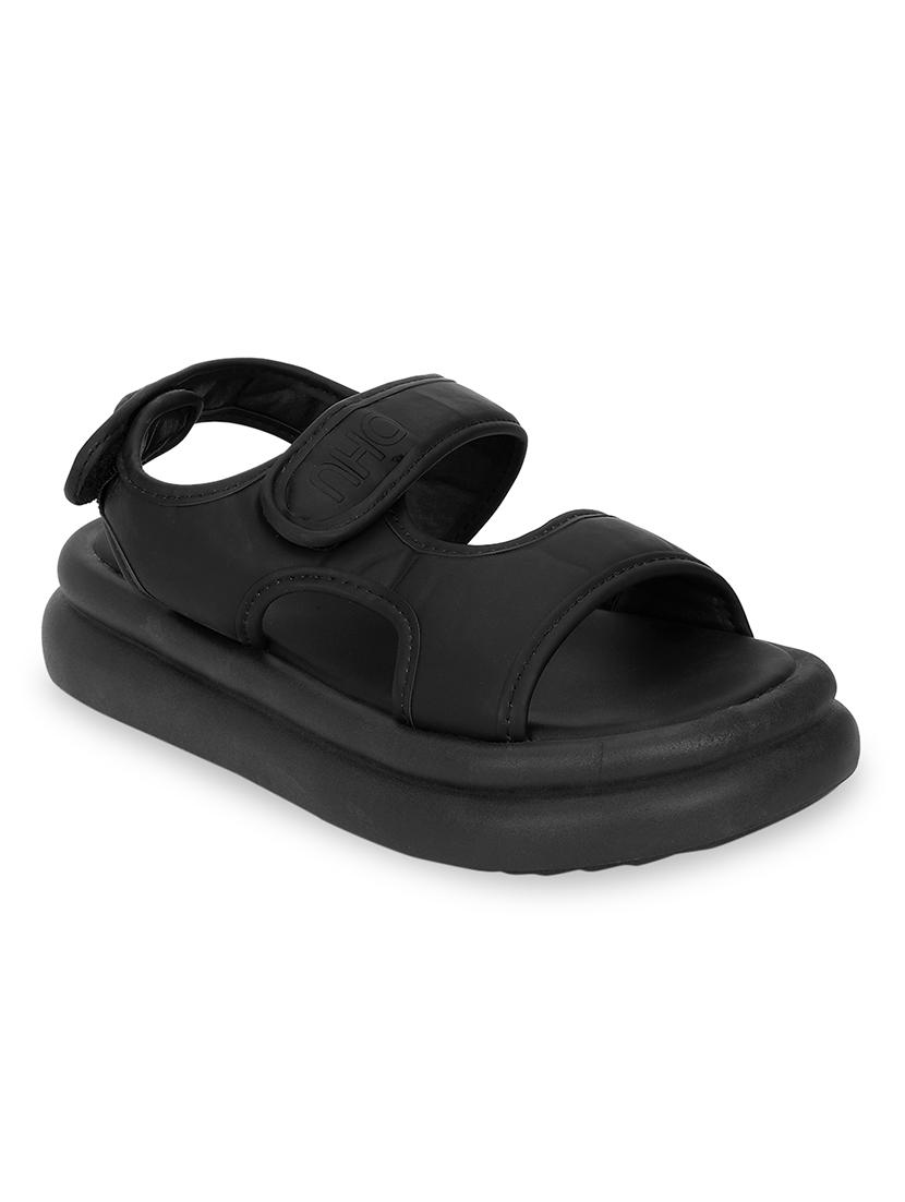 women black back strap platform sandal - 21981902 - Standard Image - 2
