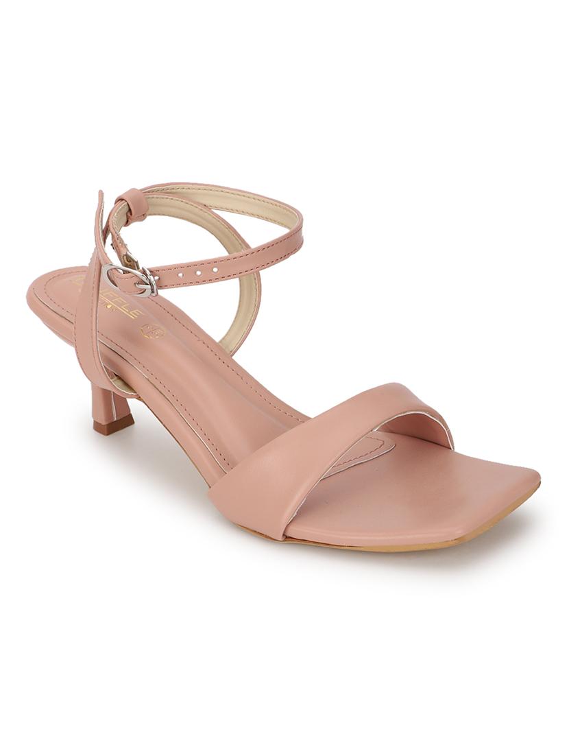 women pink solid ankle strap sandal - 21981911 - Standard Image - 2