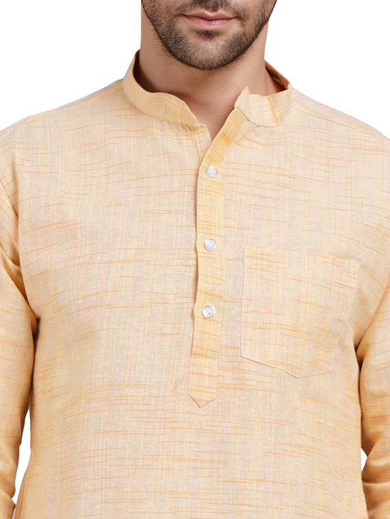 men solid mandarin neck long kurta - 21981913 - Standard Image - 2