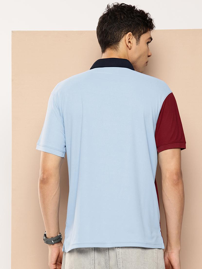 men color block short sleeve regular fit polo t-shirt - 21981916 - Standard Image - 2