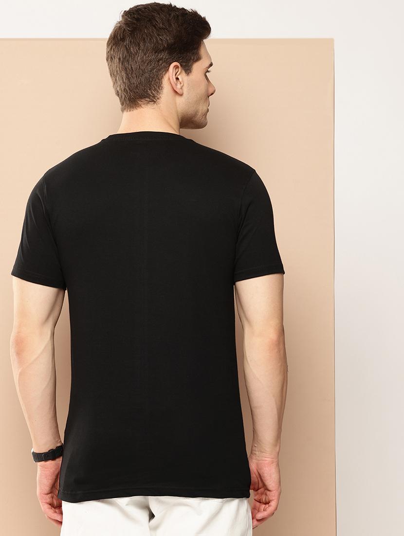 men chest print round neck regular fit t-shirt - 21981924 - Standard Image - 2