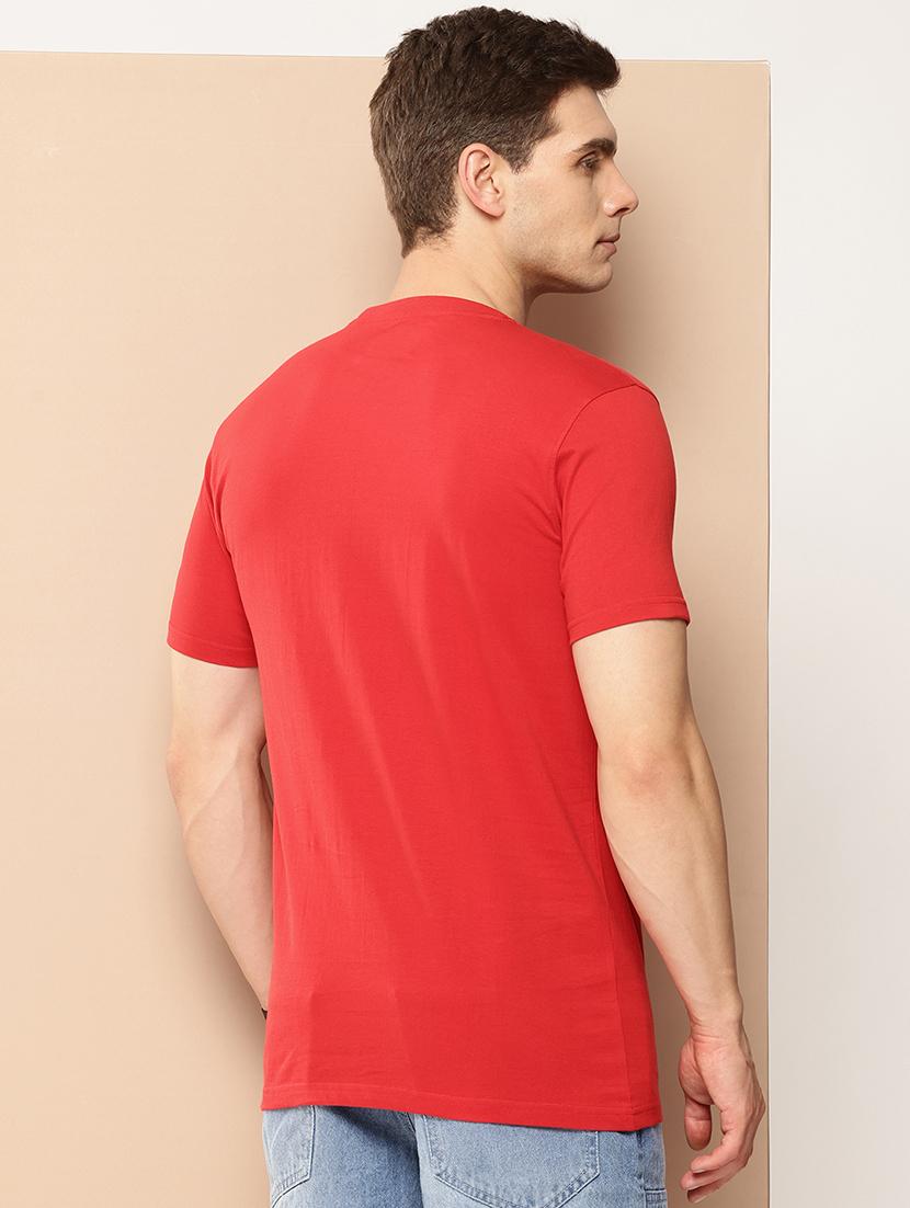men chest print round neck regular fit t-shirt - 21981928 - Standard Image - 2