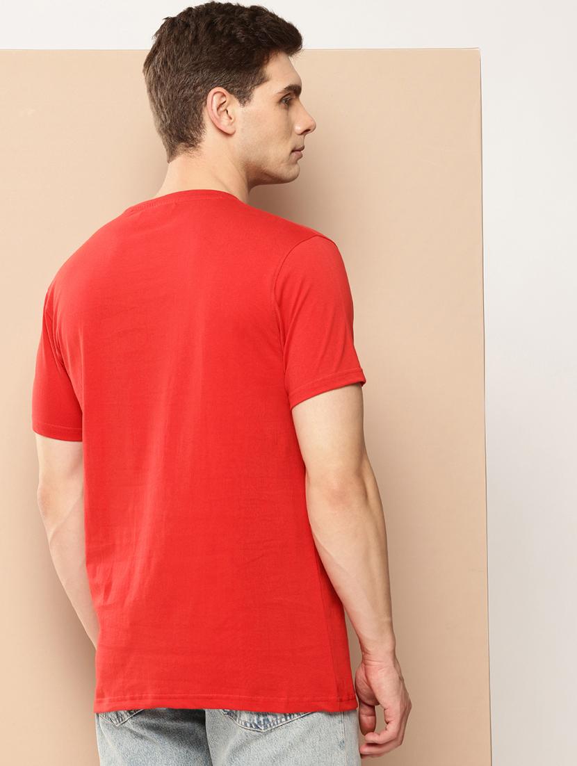 men chest print round neck regular fit t-shirt - 21981930 - Standard Image - 2