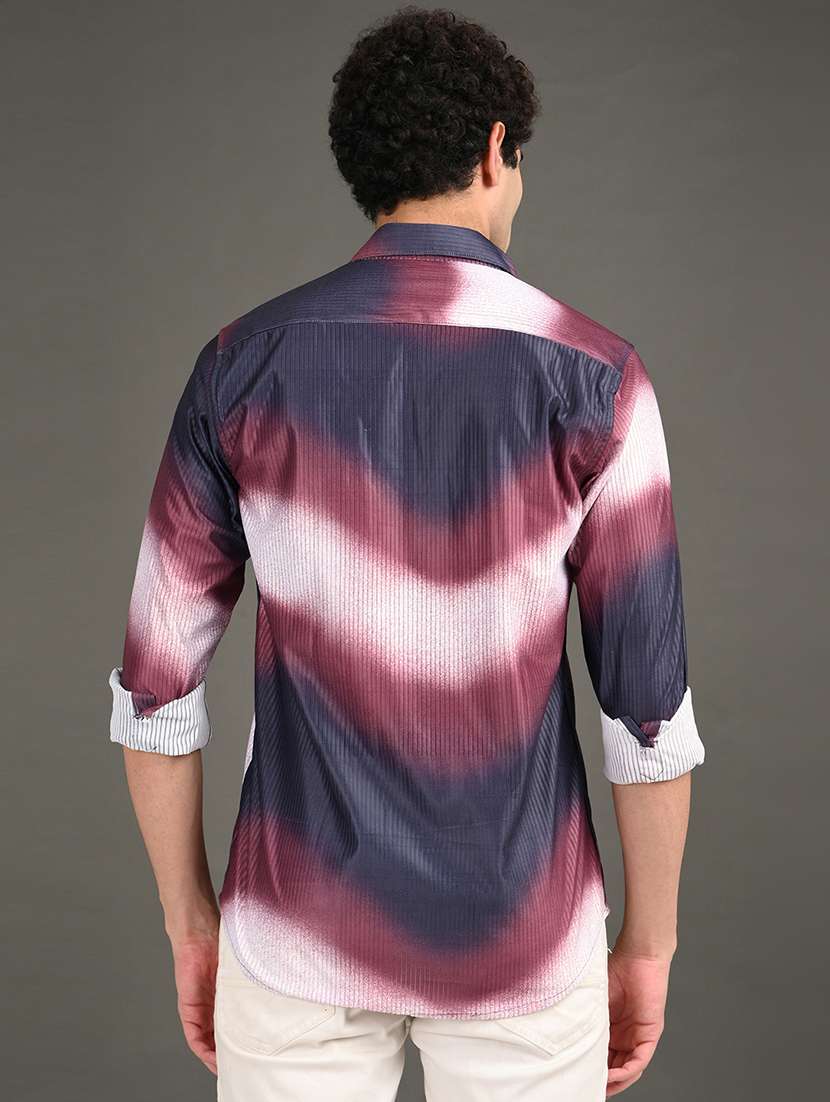 men printed long sleeve regular fit casual shirt - 21982189 -  Standard Image - 2