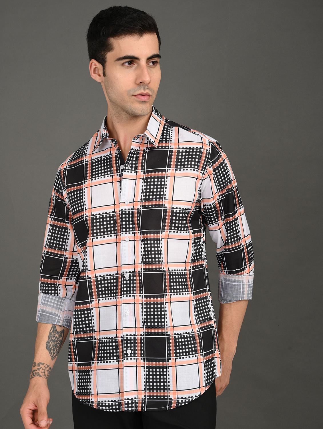 men checkered long sleeve regular fit casual shirt - 21982199 - Standard Image - 2