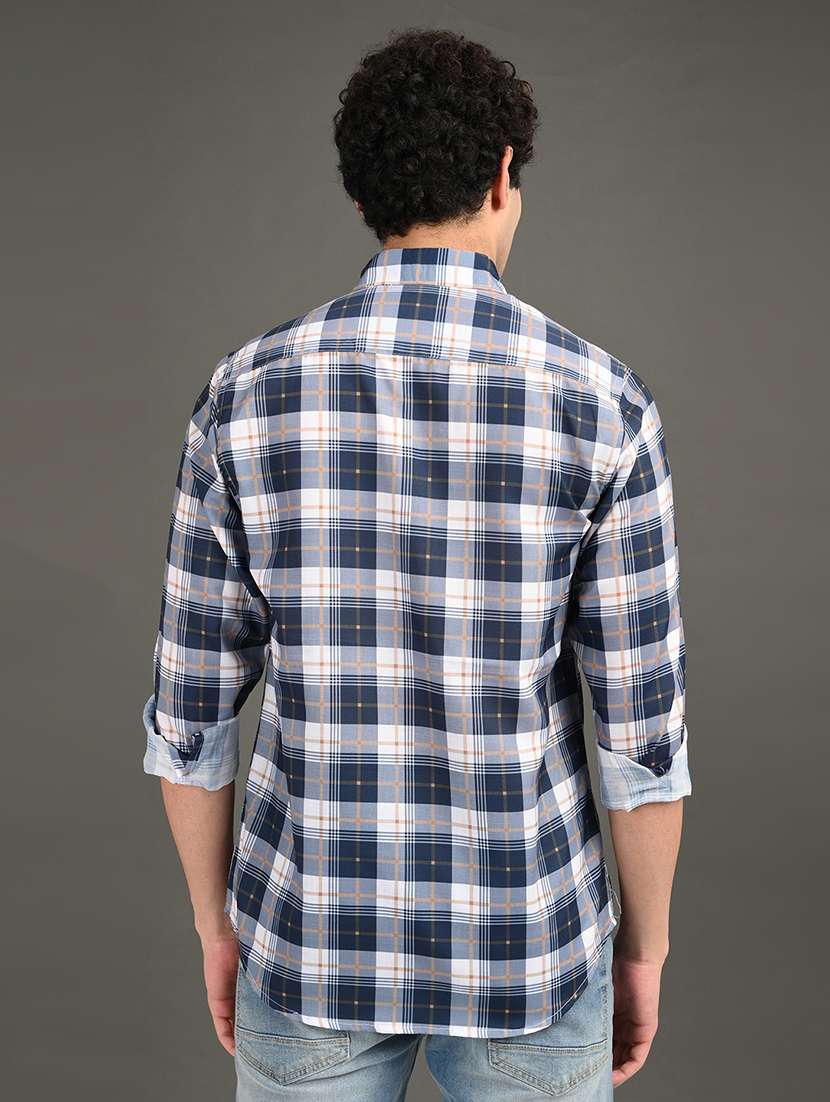 men checkered long sleeve regular fit casual shirt - 21982204 -  Standard Image - 2